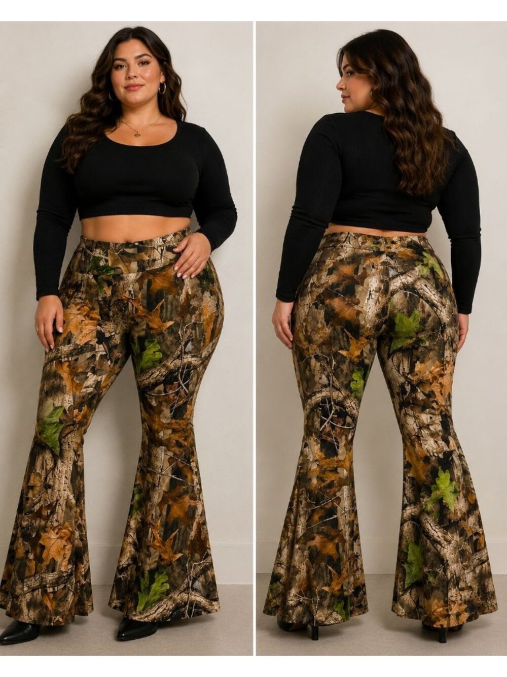 Women’s Size L Realtree Camo Flare Pants Y2K Bell Bottom Country Western hunting